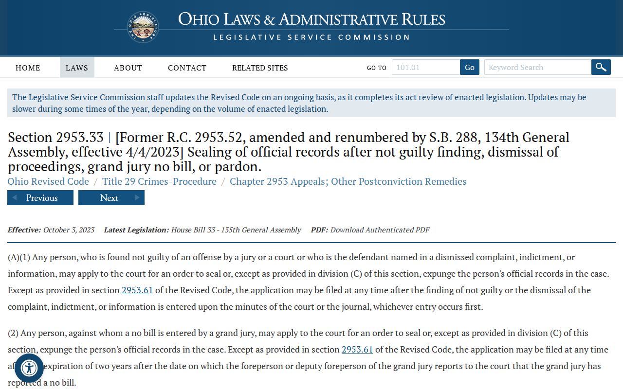 Preble County court records sealing and expungement access information